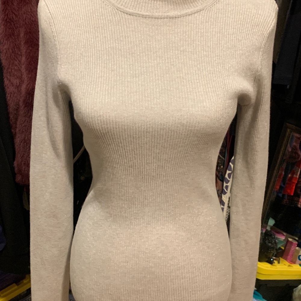 Calvin Klein Jeans Silver Ribbed Sweater